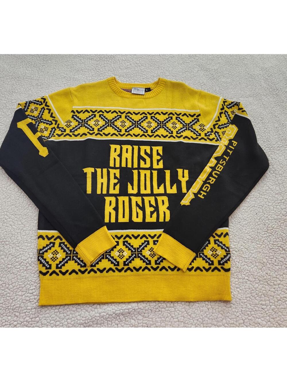 MLB KLEW Pittsburgh Pirates Baseball Ugly Xmas Knit Sweater Men's Large